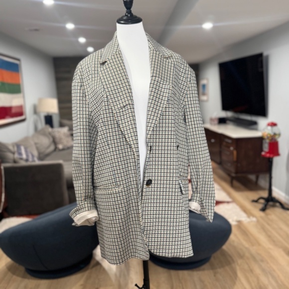 Rare TIBI LIAM CHECKED BLAZER size XS - Picture 4 of 8
